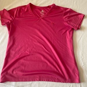 Pink adidas athletic top